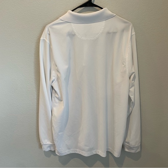 Greg Norman Collection Golf White Long Sleeve Polo Shirt Men’s Size Large - Picture 6 of 6